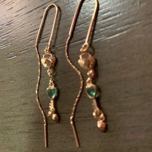 Backless stone earrings